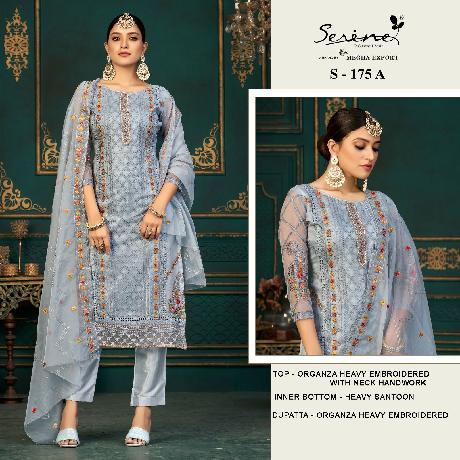 Serine S 171 A To D Organza Pakistani Suits Catalog
